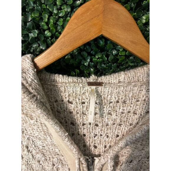 Free People Turn Up The Sun Toggle Jacket Knit Sz Medium - Picture 3 of 6
